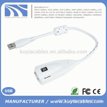 Prise casque microphone 3,5 mm Câble adaptateur carte son USB USB 7.1 canaux